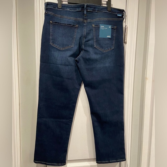 NWT JAG Size 18P Cassie Brisk Blue Mid Rise Slim Fit Straight Leg Jeans - Picture 3 of 13